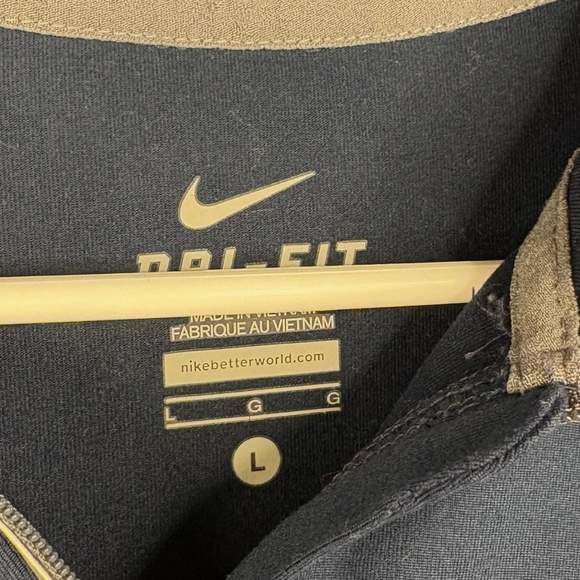 Oregon Ducks Yellow Stripe Sleeve 1/4 Zip Jacket - Picture 4 of 9